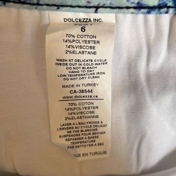NWT Dolcezza Mid Rise Pattern Jeans - Picture 5 of 5